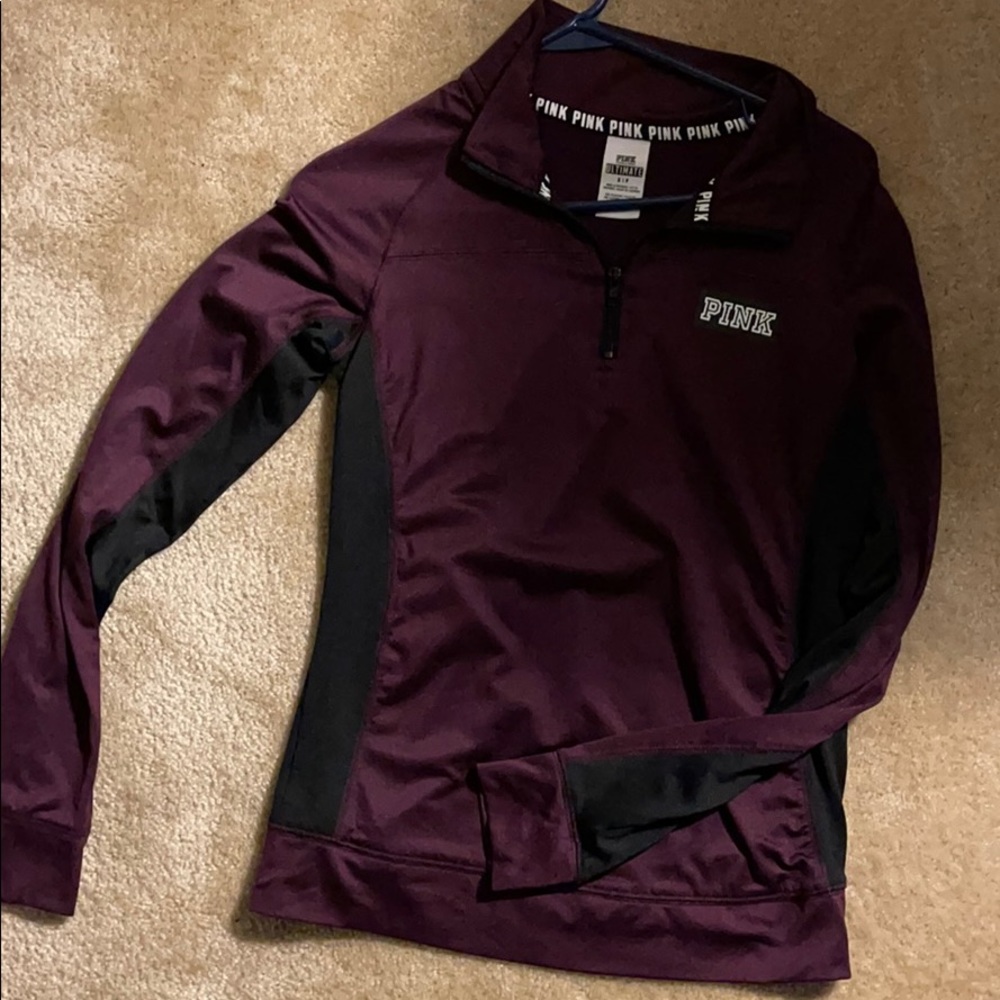 Maroon PINK quarter zip